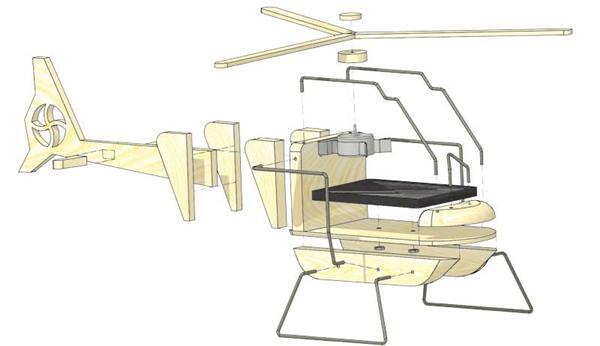 Solarenergie-Hubschrauber  Auto-Lufterfrischer - Lazaru