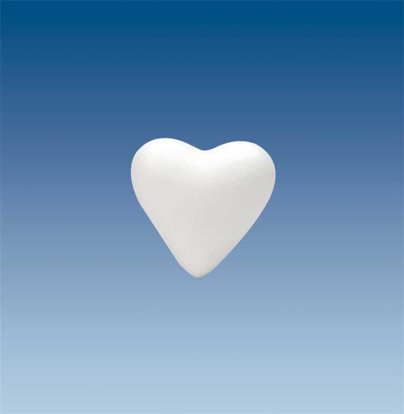 Styropor Figur Herz klein voll 50 mm weiß zum bemalen oder