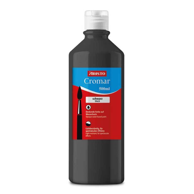 Cromarfarbe Kindermalfarbe Aristo -500 ml,schwarz