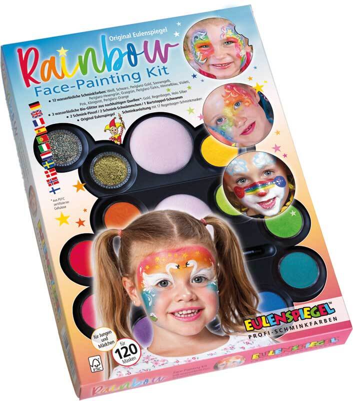 Aqua Schminkset Eulenspiegel - Rainbow Face Paint