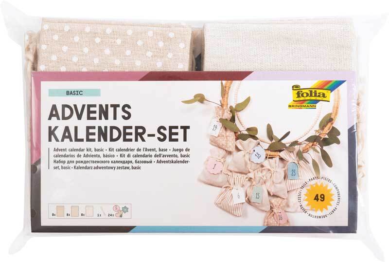 Adventskalender Set - 24 S&#xE4;ckchen aus Baumwolle