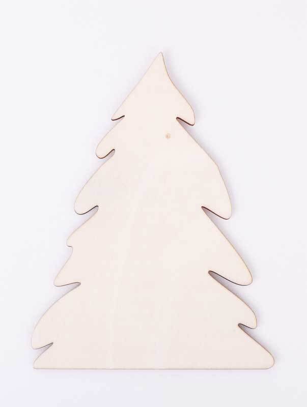 Holzschild - Tannenbaum, ca. 19,5 cm