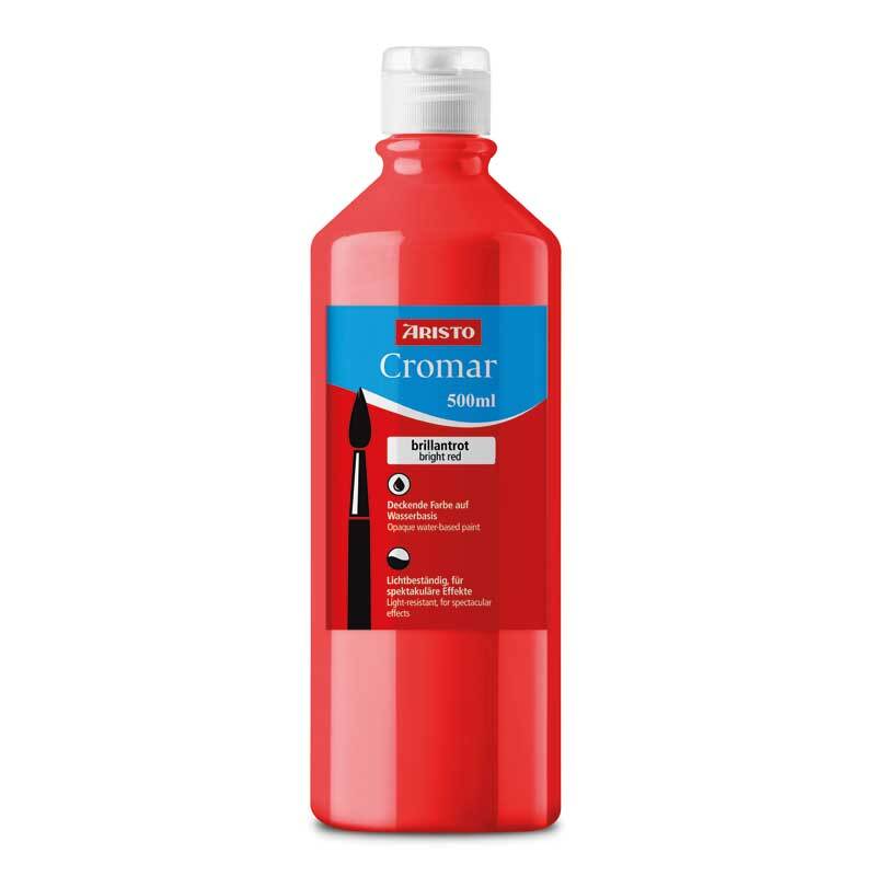 Cromarfarbe Kindermalfarbe Aristo - 500 ml, rot