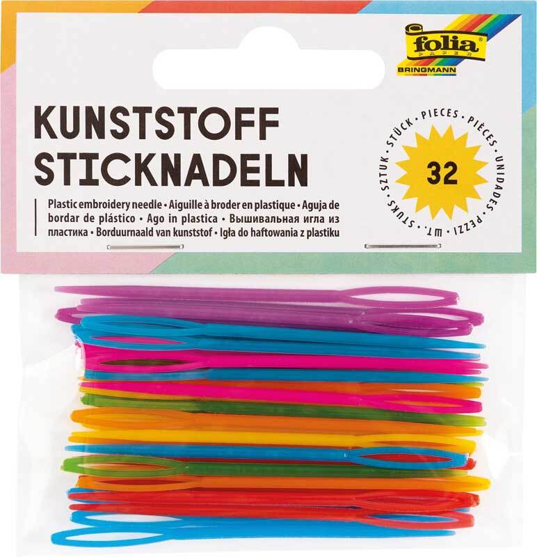 Sticknadeln aus Kunststoff - bunt, 32 Stk.