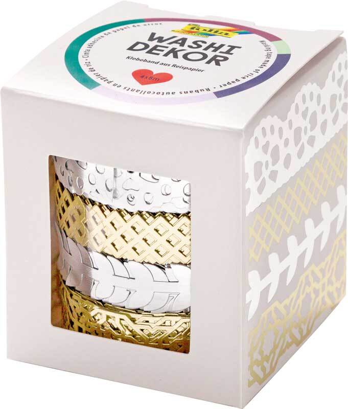 Washi Tape Set - hotfoil, silber/gold