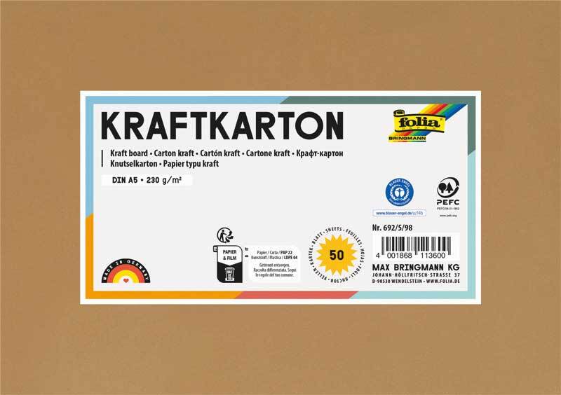 Kraftkarton - A5, 50 Blatt