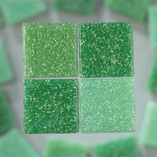 Mosaik Glassteine 1000 g - 10 x 10 mm, grünmix