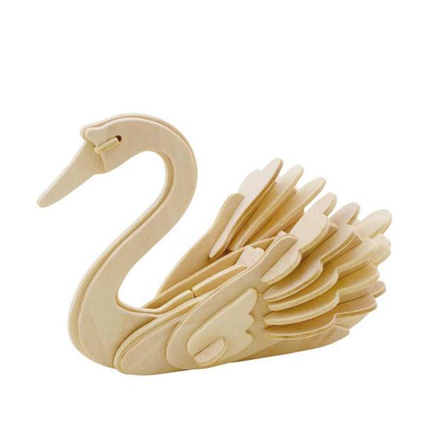 Holzbausatz Schwan, 16 x 8 x 11 cm